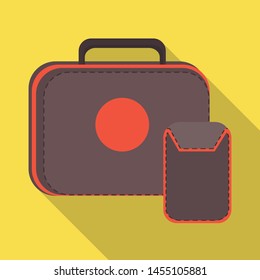Isolated object of handbag and bag symbol. Set of handbag and modern stock symbol for web.