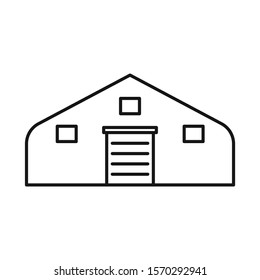 Isolated object of hangar and awning sign. Graphic of hangar and warehouse stock vector illustration.