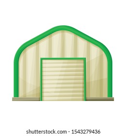 Isolated object of hangar and canopy sign. Web element of hangar and warehouse stock vector illustration.