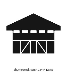 Isolated object of hangar and garage sign. Graphic of hangar and depot vector icon for stock.