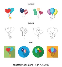Isolated object of happy and fun logo. Collection of happy and balloon stock symbol for web.