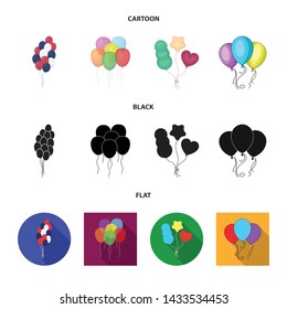 Isolated object of happy and fun symbol. Collection of happy and balloon stock symbol for web.