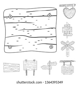 Isolated object of hardwood and material icon. Set of hardwood and wood vector icon for stock.