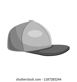 Isolated object of headgear and cap icon. Collection of headgear and accessory stock vector illustration.