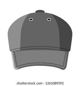 Isolated object of headgear and cap icon. Collection of headgear and accessory stock vector illustration.