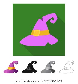Isolated object of headgear and cap logo. Set of headgear and accessory stock symbol for web.