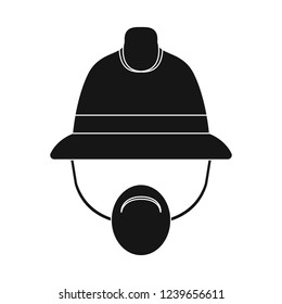 Isolated object of headgear and cap logo. Collection of headgear and accessory stock vector illustration.