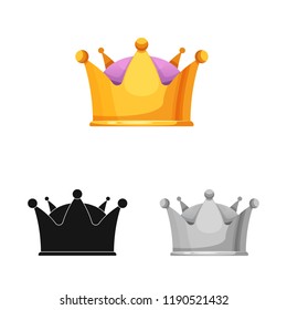 Isolated object of headgear and cap sign. Collection of headgear and accessory stock symbol for web.