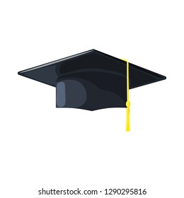 Graduate Cap On White Background Stock Vector (Royalty Free) 178025177 ...
