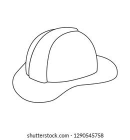 Isolated object of headgear and napper symbol. Set of headgear and helmet vector icon for stock.