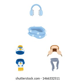 Isolated object of headwear and fashion logo. Collection of headwear and cold stock symbol for web.