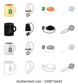 Isolated object of healthy and floral  icon. Set of healthy and gradient stock symbol for web.