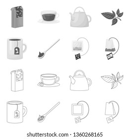 Isolated object of healthy and floral  icon. Collection of healthy and gradient stock symbol for web.