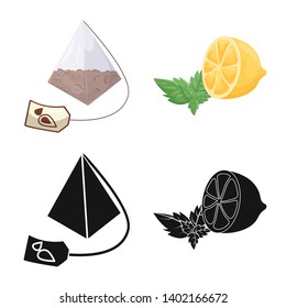 Isolated object of healthy and floral  icon. Set of healthy and gradient vector icon for stock.