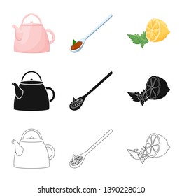 Isolated object of healthy and floral  logo. Collection of healthy and gradient vector icon for stock.