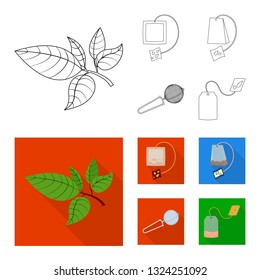 Isolated object of healthy and floral  sign. Set of healthy and gradient stock symbol for web.