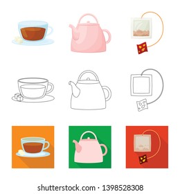 Isolated object of healthy and floral  symbol. Set of healthy and gradient stock symbol for web.