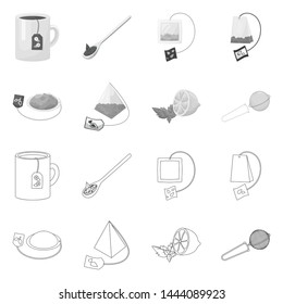 Isolated object of healthy and floral symbol. Set of healthy and gradient vector icon for stock.