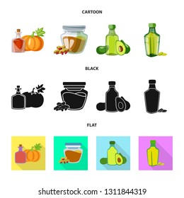 Isolated object of healthy  and vegetable  icon. Collection of healthy  and agriculture vector icon for stock.