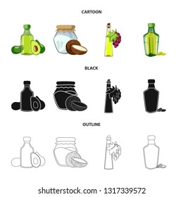 Isolated object of healthy  and vegetable  icon. Collection of healthy  and agriculture stock vector illustration.