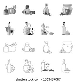 Isolated object of healthy  and vegetable  icon. Set of healthy  and agriculture stock vector illustration.