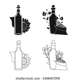 Isolated object of healthy  and vegetable  icon. Set of healthy  and agriculture vector icon for stock.