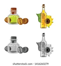 Isolated object of healthy  and vegetable  icon. Collection of healthy  and agriculture stock symbol for web.