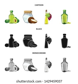 Isolated object of healthy and vegetable icon. Collection of healthy and agriculture stock symbol for web.