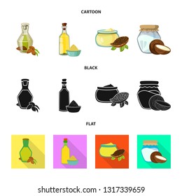 Isolated object of healthy  and vegetable  logo. Set of healthy  and agriculture stock vector illustration.