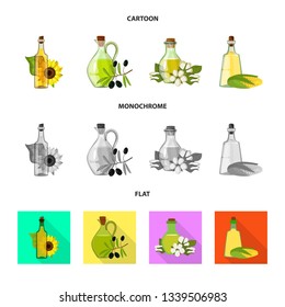 Isolated object of healthy  and vegetable  logo. Collection of healthy  and agriculture vector icon for stock.