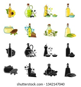 Isolated object of healthy  and vegetable  logo. Collection of healthy  and agriculture vector icon for stock.