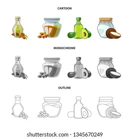 Isolated object of healthy  and vegetable  logo. Collection of healthy  and agriculture stock symbol for web.