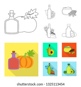 Isolated object of healthy  and vegetable  sign. Collection of healthy  and agriculture stock vector illustration.