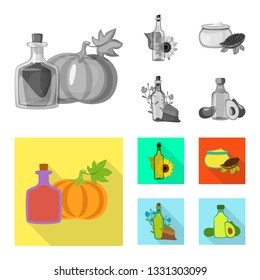 Isolated object of healthy  and vegetable  sign. Collection of healthy  and agriculture vector icon for stock.