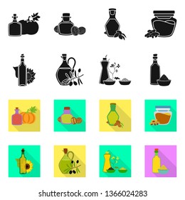 Isolated object of healthy  and vegetable  sign. Collection of healthy  and agriculture stock symbol for web.