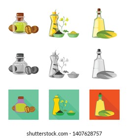 Isolated object of healthy  and vegetable  sign. Collection of healthy  and agriculture stock symbol for web.