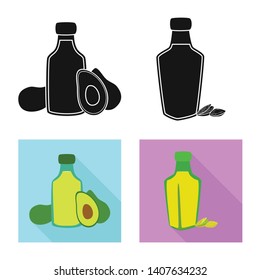 Isolated object of healthy  and vegetable  sign. Set of healthy  and agriculture vector icon for stock.