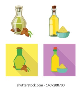 Isolated object of healthy  and vegetable  sign. Collection of healthy  and agriculture stock symbol for web.