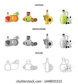 Isolated object of healthy and vegetable sign. Collection of healthy and agriculture vector icon for stock.
