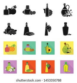 Isolated object of healthy and vegetable sign. Set of healthy and agriculture stock symbol for web.