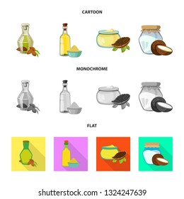 Isolated object of healthy  and vegetable  symbol. Set of healthy  and agriculture vector icon for stock.