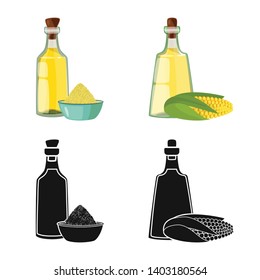 Isolated object of healthy  and vegetable  symbol. Set of healthy  and agriculture vector icon for stock.
