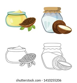 Isolated object of healthy  and vegetable  symbol. Collection of healthy  and agriculture stock symbol for web.