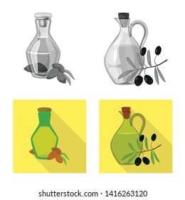 Isolated object of healthy  and vegetable  symbol. Collection of healthy  and agriculture stock vector illustration.