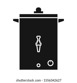 Isolated object of heater and boiler icon. Graphic of heater and device stock vector illustration.