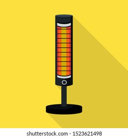 Isolated object of heater and infrared symbol. Web element of heater and warmness stock vector illustration.