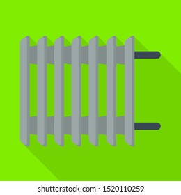Isolated object of heater and radiator icon. Graphic of heater and oil vector icon for stock.