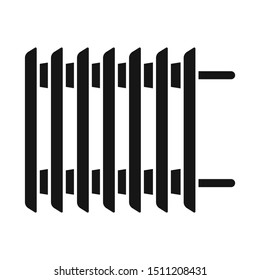 Isolated object of heater and radiator logo. Graphic of heater and oil stock symbol for web.