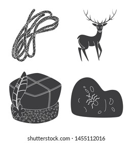Isolated object of heritage and landmarks symbol. Collection of heritage and travel stock vector illustration.