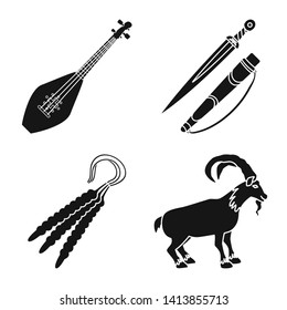 Isolated object of heritage and originality sign. Collection of heritage and traditions vector icon for stock.
